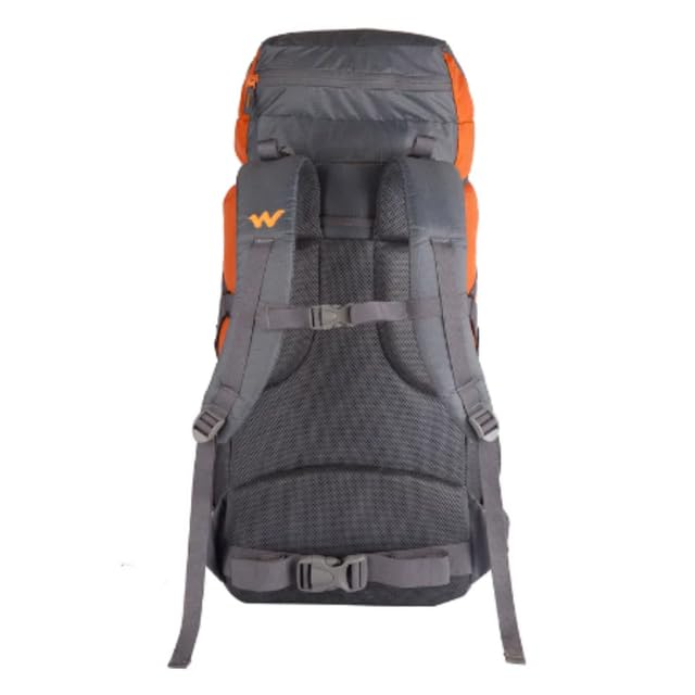 WILDCRAFT 45L Nylon Rucksack – Water-Resistant Travel & Hiking Backpack with Adjustable Straps, Grey - Image 4